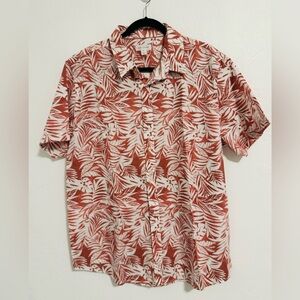 Sun + Stone Leaf Print Shirt, Size XL NWT